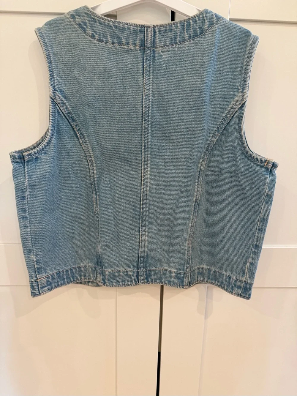Girls Denim V Neck Sleeveless Vest